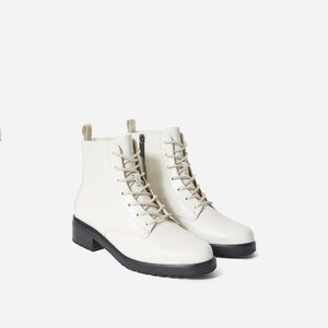 Everlane Modern Utility Lace-Up Boot - White